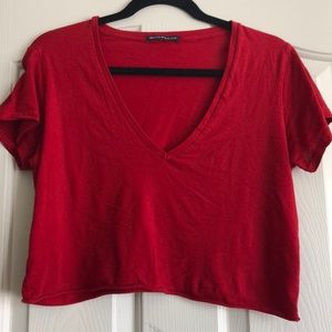 Red Crop Tee